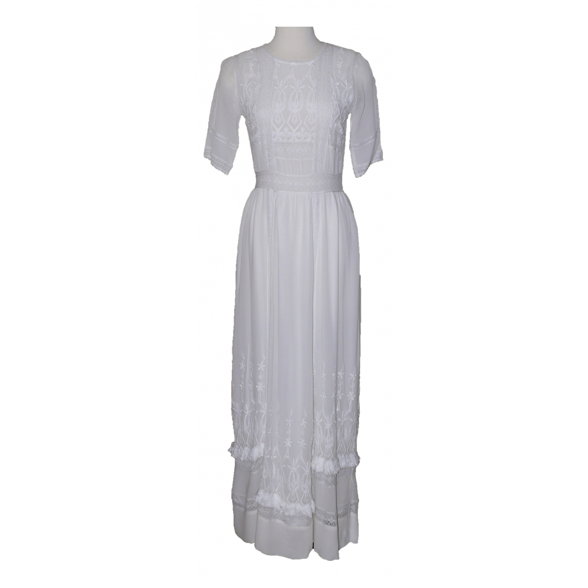 Silk maxi dress Ulla Johnson White size 